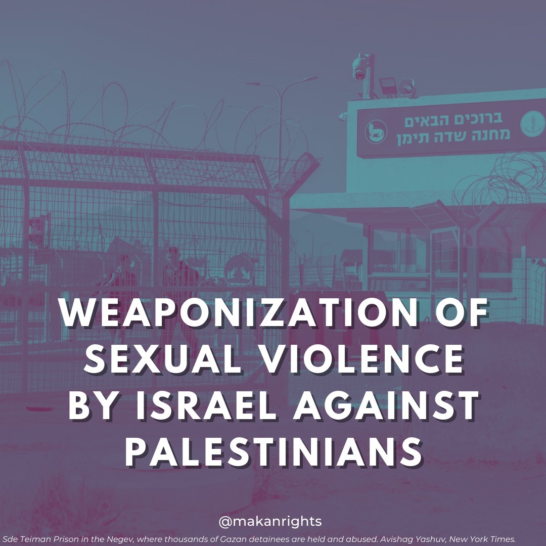 Weaponization of Sexual Violence by Israel